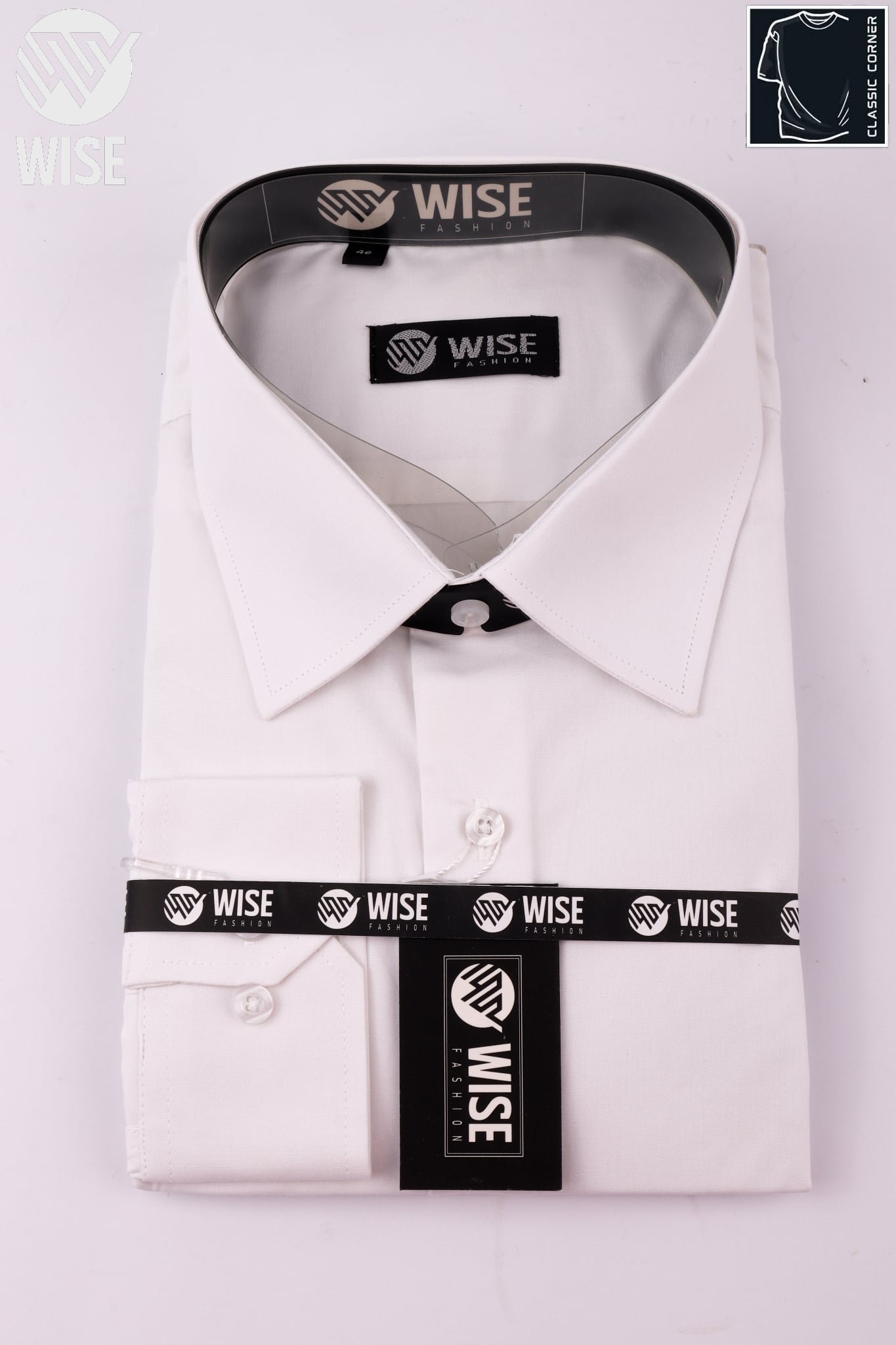 قميص ابيض كلاسيك 100% قطن